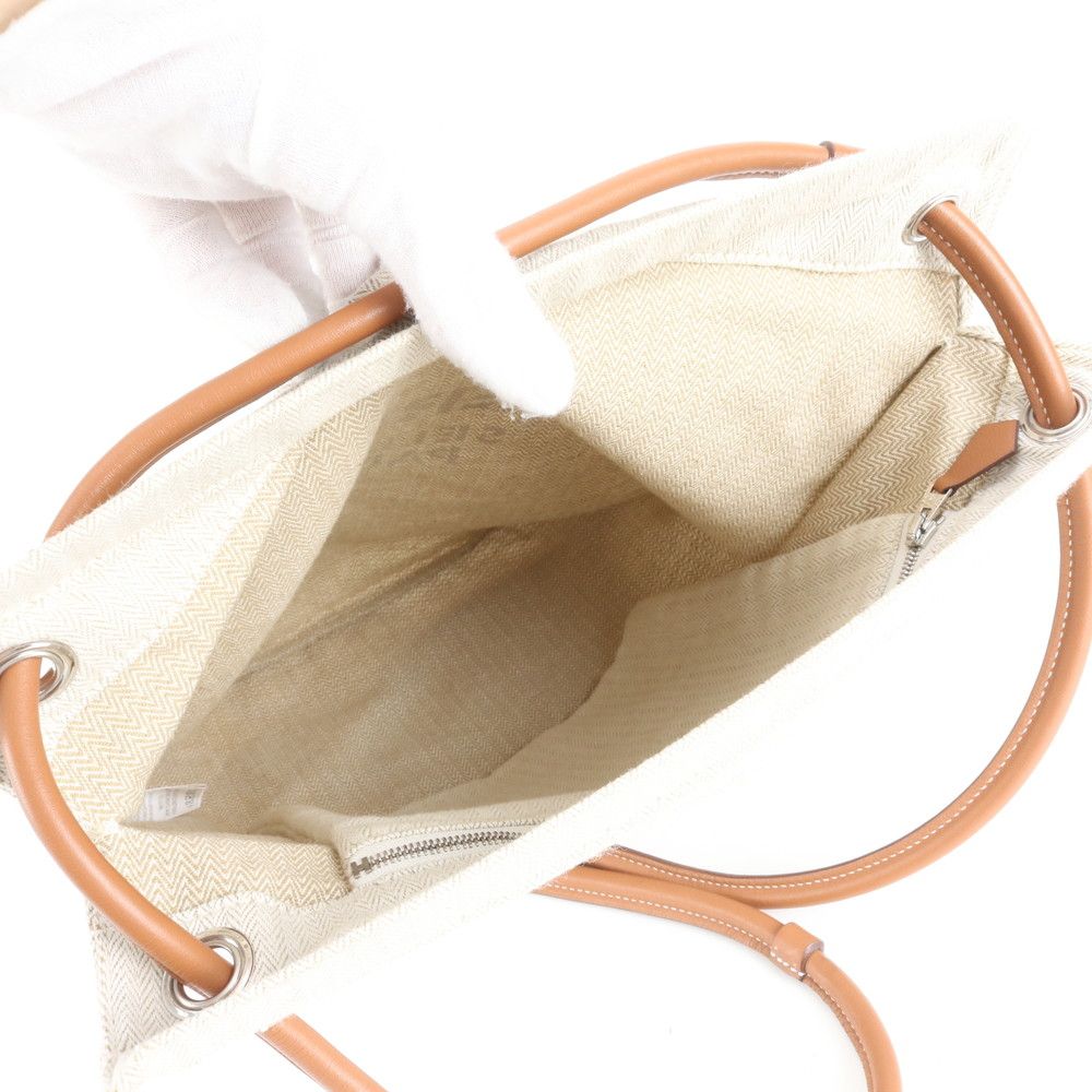 Hermes Aline Toilet Blanc Leather 2-Way Backpack Crossbody Mre — view 7