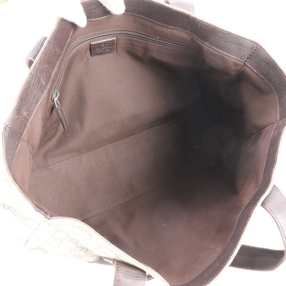 Gucci GG Supreme Leather Tote Shoulder Business Brown — view 9