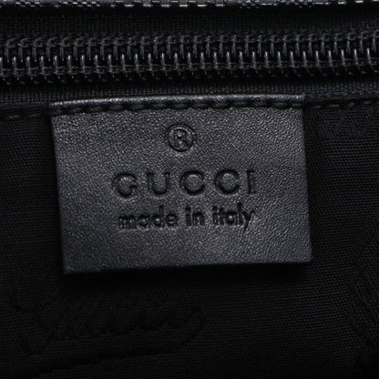 Gucci GG Crystal Leather Nylon Shoulder Bag Crossbody Messenger Black — view 9