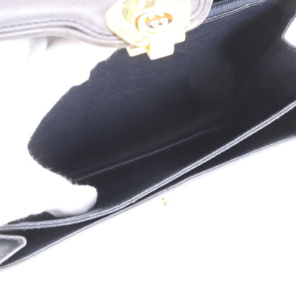 Gucci Vintage Leather Handbag Tote Navy Ebm — view 8