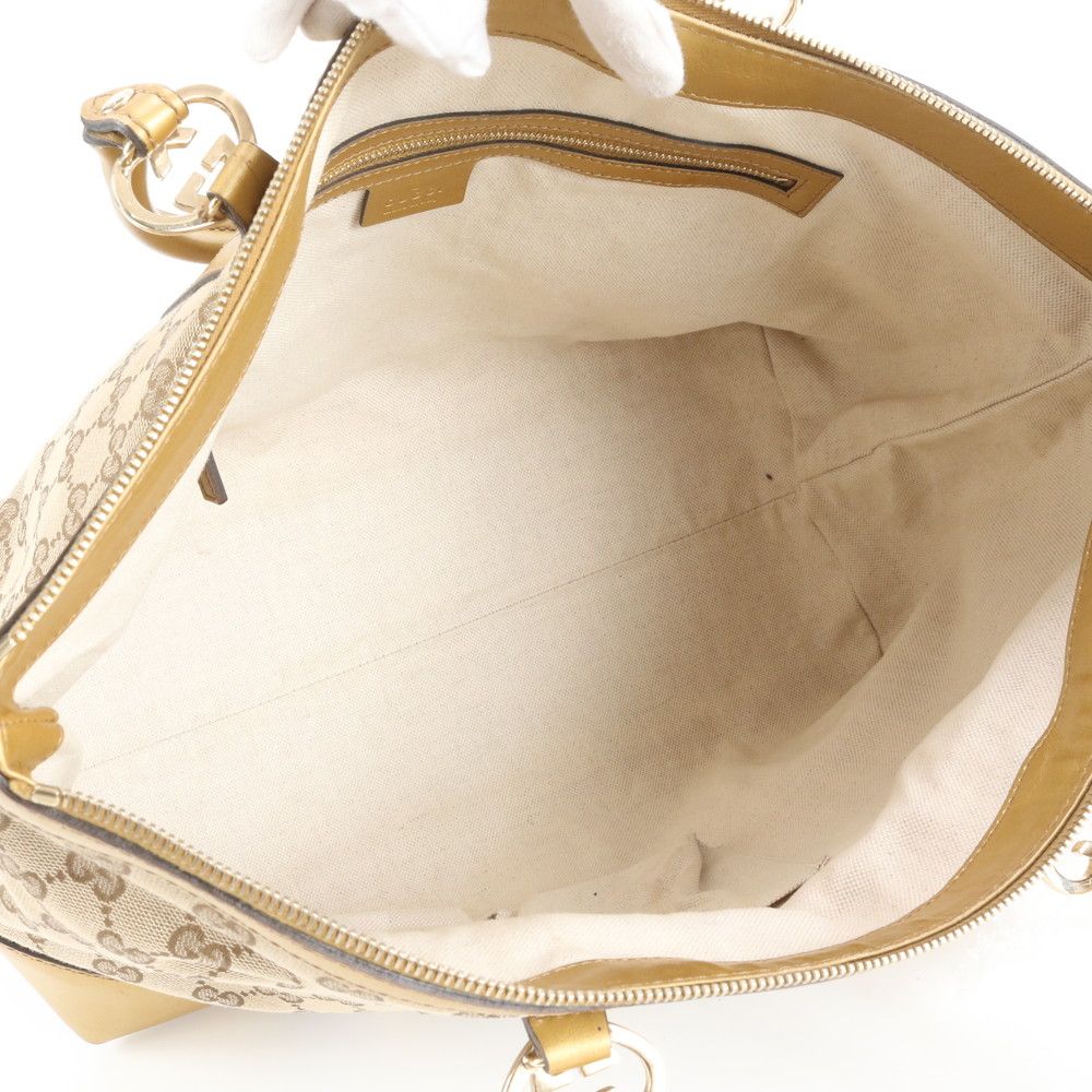 Gucci GG Canvas Bree Leather Tote Shoulder Hand — view 7