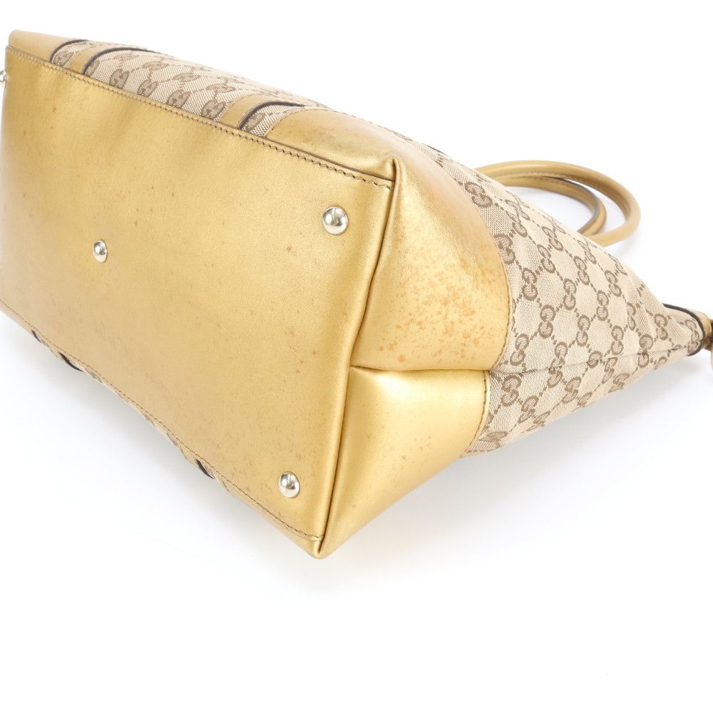 Gucci GG Canvas Bree Leather Tote Shoulder Hand — view 5