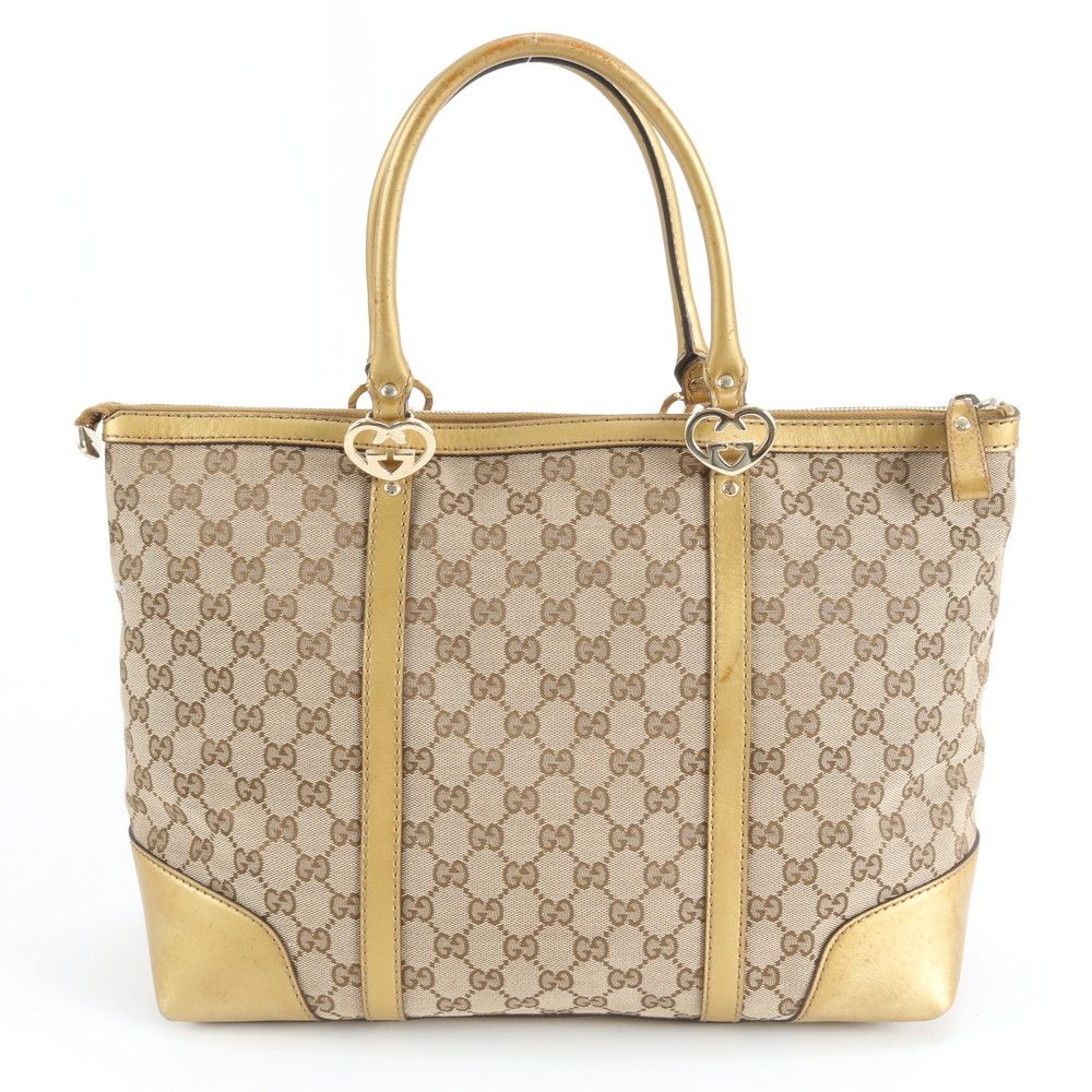 Gucci GG Canvas Bree Leather Tote Shoulder Hand — view 3