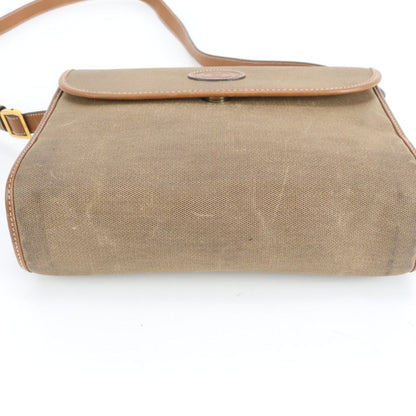 Gucci Vintage Leather Canvas Shoulder Bag Crossbody Brown — view 6