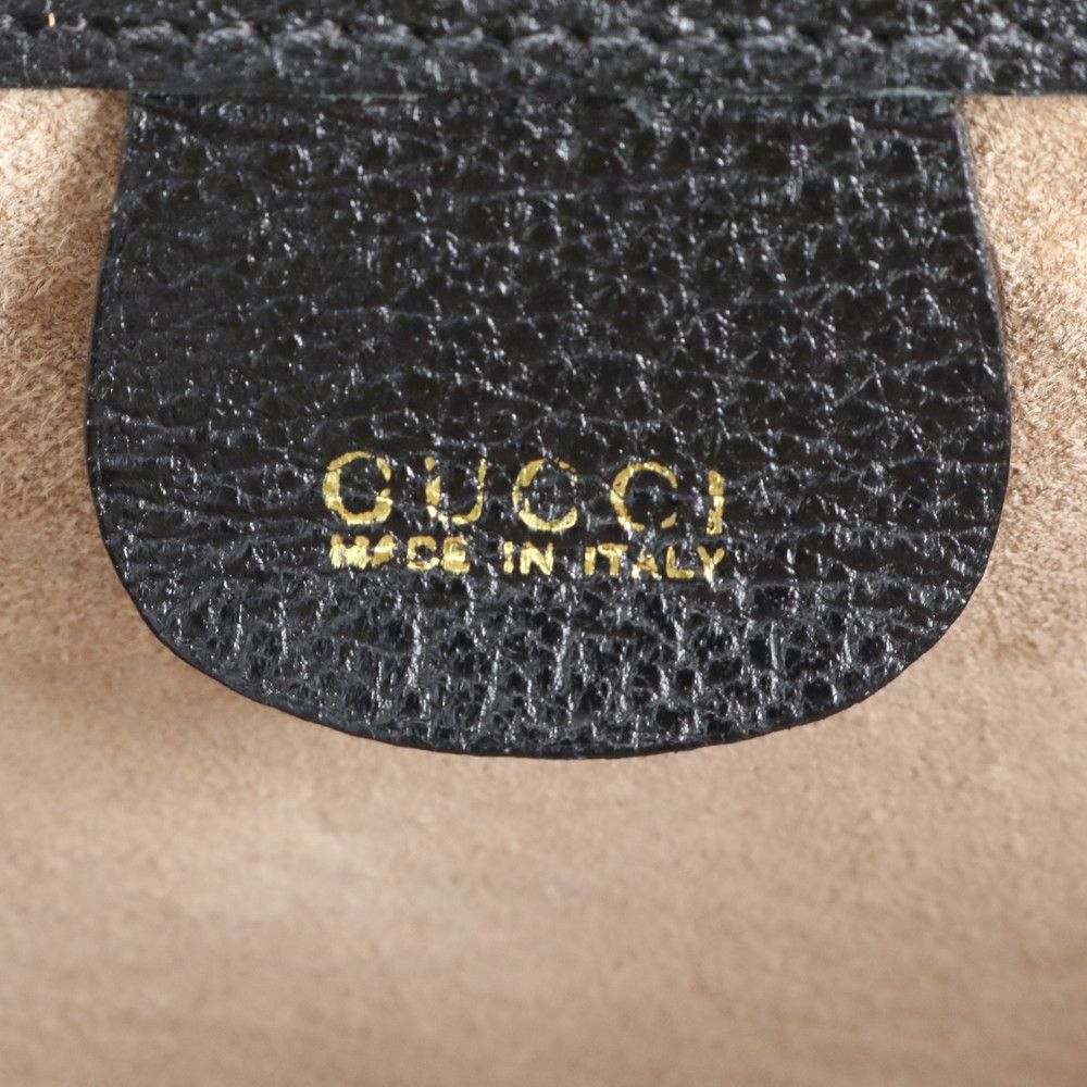 Gucci Vintage Leather Clutch Pouch Business Black — view 7