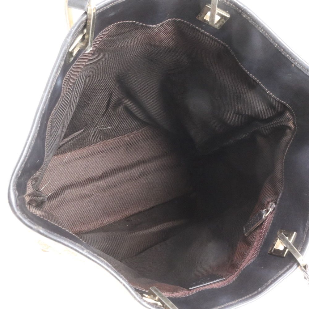 Gucci GG Canvas 002 Leather Tote Shoulder Hand Brown Ebm — view 7