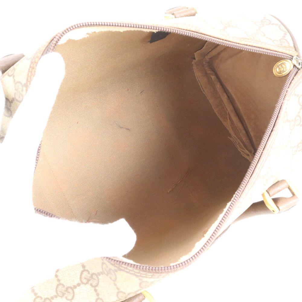 Gucci GG Supreme Leather Handbag Tote Brown Rbm — view 7