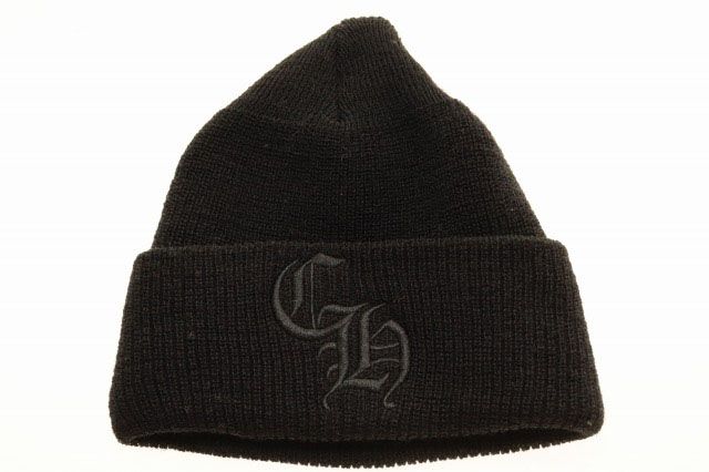 Chrome Hearts CH Logo Embroidery Beanie Black CH Knit Hat — view 6