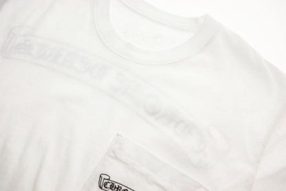 Chrome Hearts Scroll Label S Tee White S T-Shirt Short Sleeve — view 3