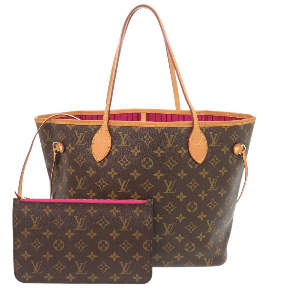 Louis Vuitton Neverfull MM Pouch with Monogram Pivoine Tote