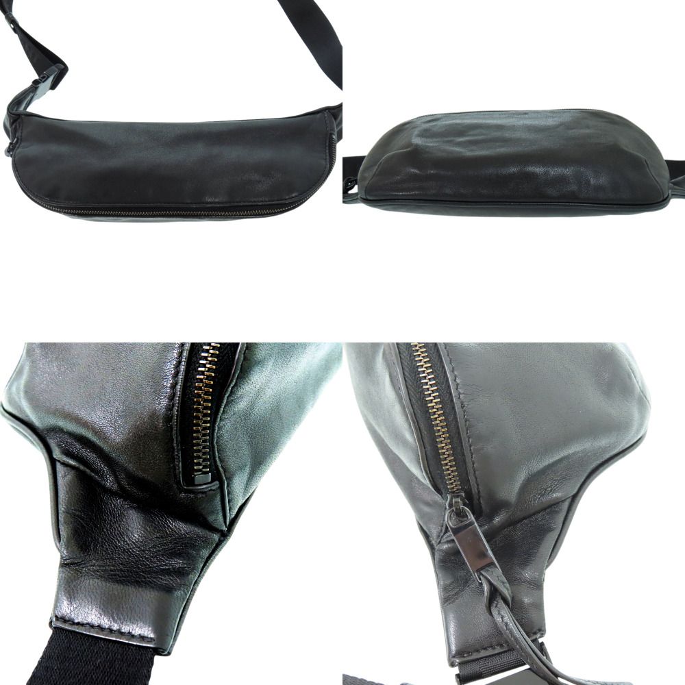 Saint Laurent Paris Leather Belt Bag Black — view 3