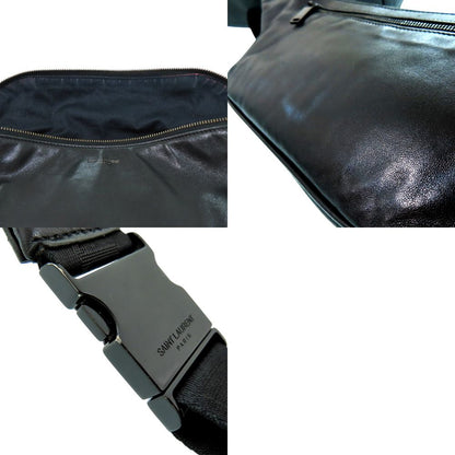 Saint Laurent Paris Leather Belt Bag Black — view 8