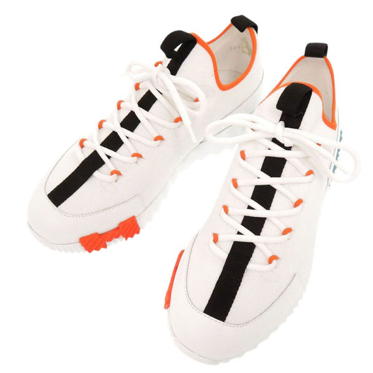 Hermes Lift 36.5 Calf Knit White Sneakers