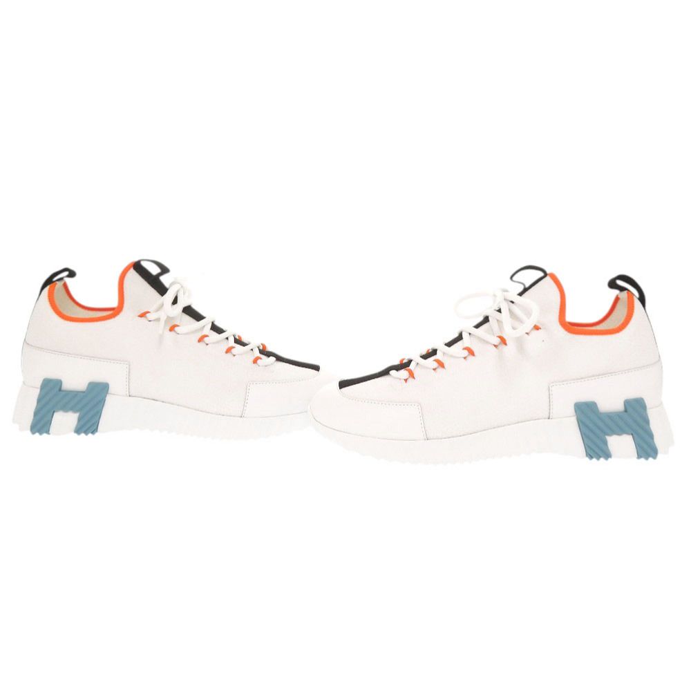 Hermes Lift 36.5 Calf Knit White Sneakers — view 6