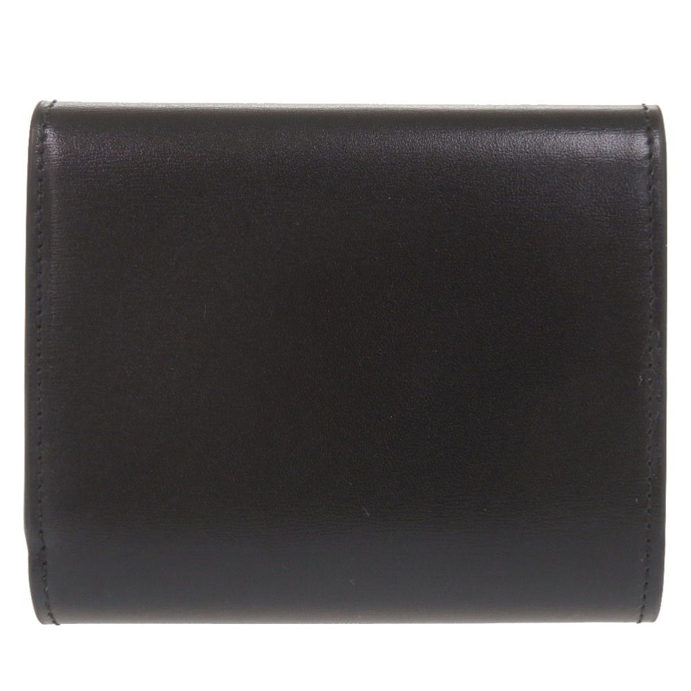 Celine Small Flap Wallet Triomphe Leather Black Trifold — view 3