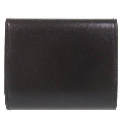 Celine Small Flap Wallet Triomphe Leather Black Trifold — view 3
