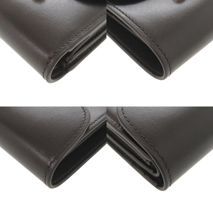 Celine Small Flap Wallet Triomphe Leather Black Trifold — view 4