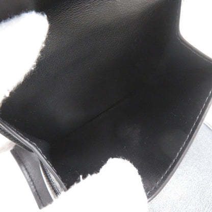 Celine Small Flap Wallet Triomphe Leather Black Trifold — view 7