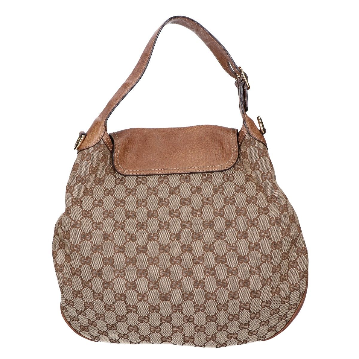 Gucci Horsebit GG Canvas Leather Hobo 2-Way Shoulder Bag — view 3