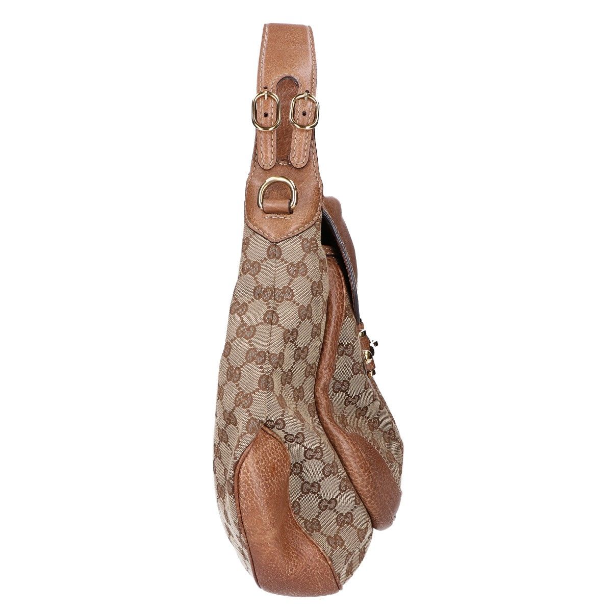 Gucci Horsebit GG Canvas Leather Hobo 2-Way Shoulder Bag — view 4