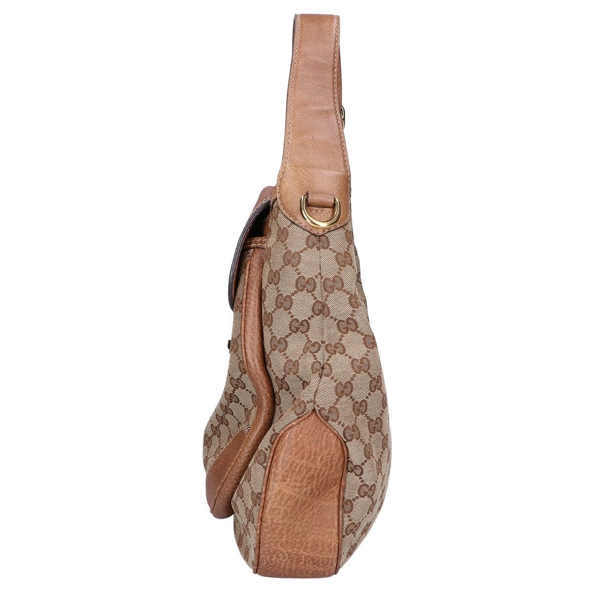Gucci Horsebit GG Canvas Leather Hobo 2-Way Shoulder Bag — view 2