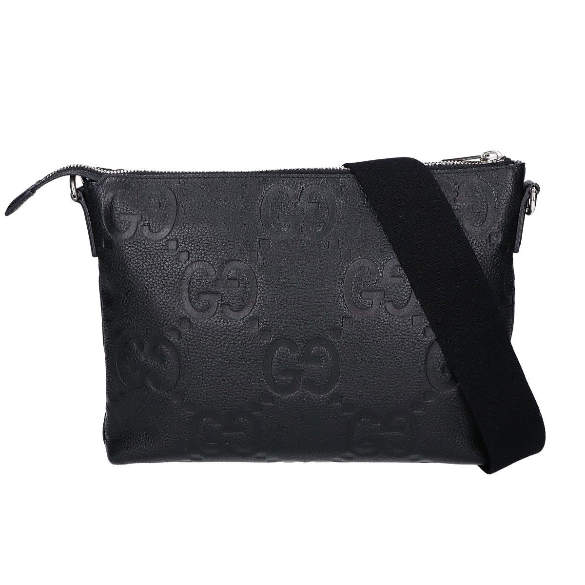 Gucci Jumbo GG Embossed Leather Shoulder Bag