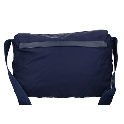 Prada Nylon Flap Shoulder Bag Navy — view 3
