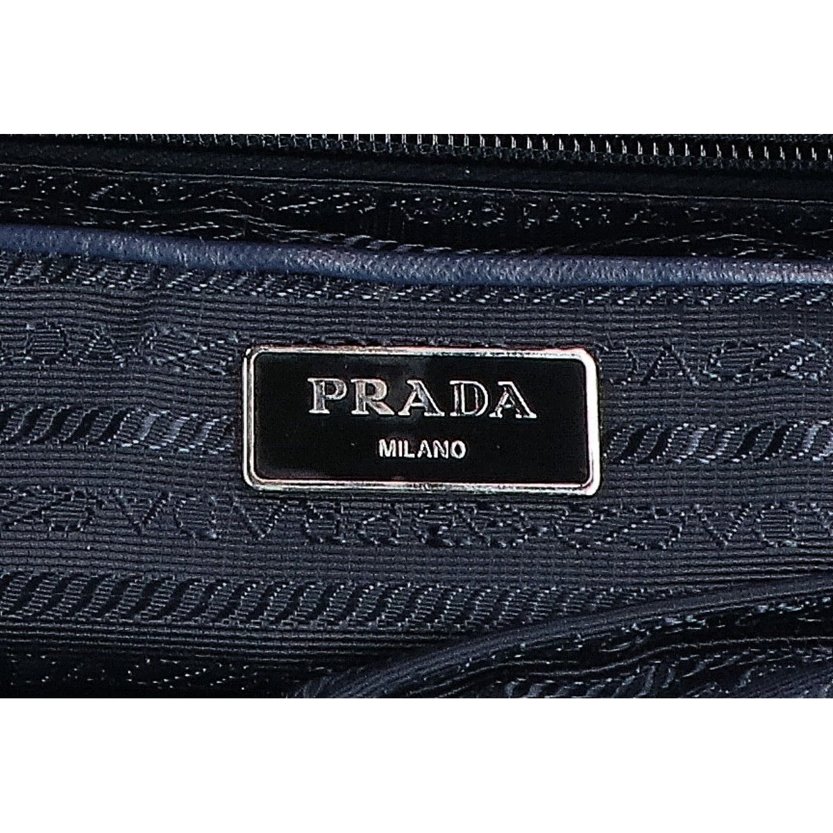 Prada Nylon Flap Shoulder Bag Navy — view 7