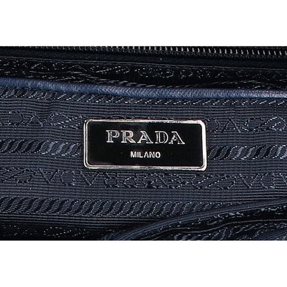 Prada Nylon Flap Shoulder Bag Navy — view 7