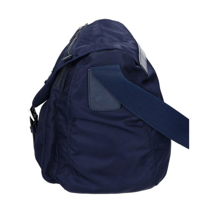 Prada Nylon Flap Shoulder Bag Navy — view 2