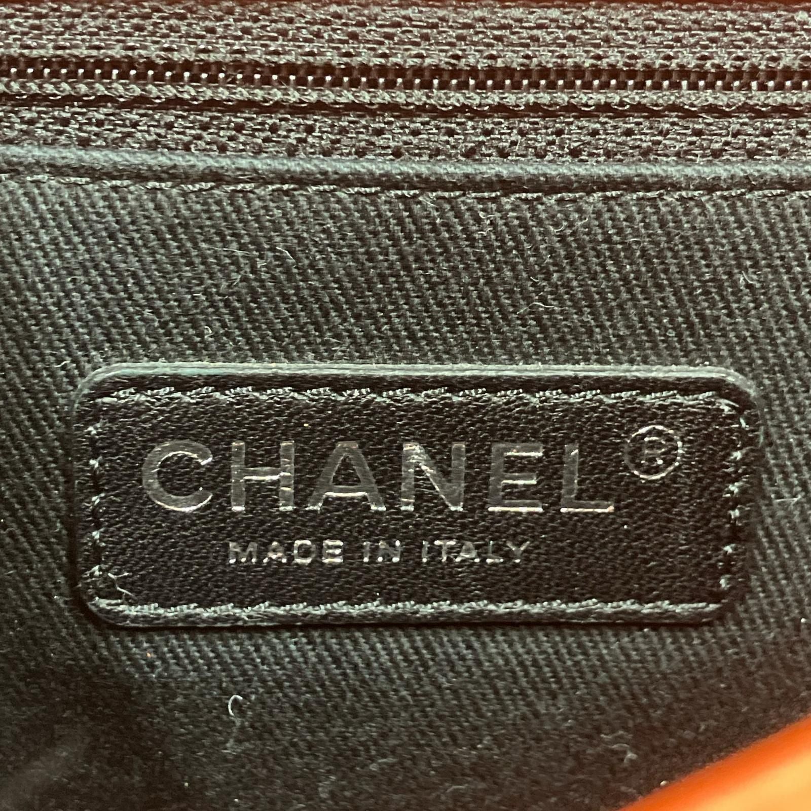 Chanel Orange Patent Leather Quilted Shoulder Bag — view 7