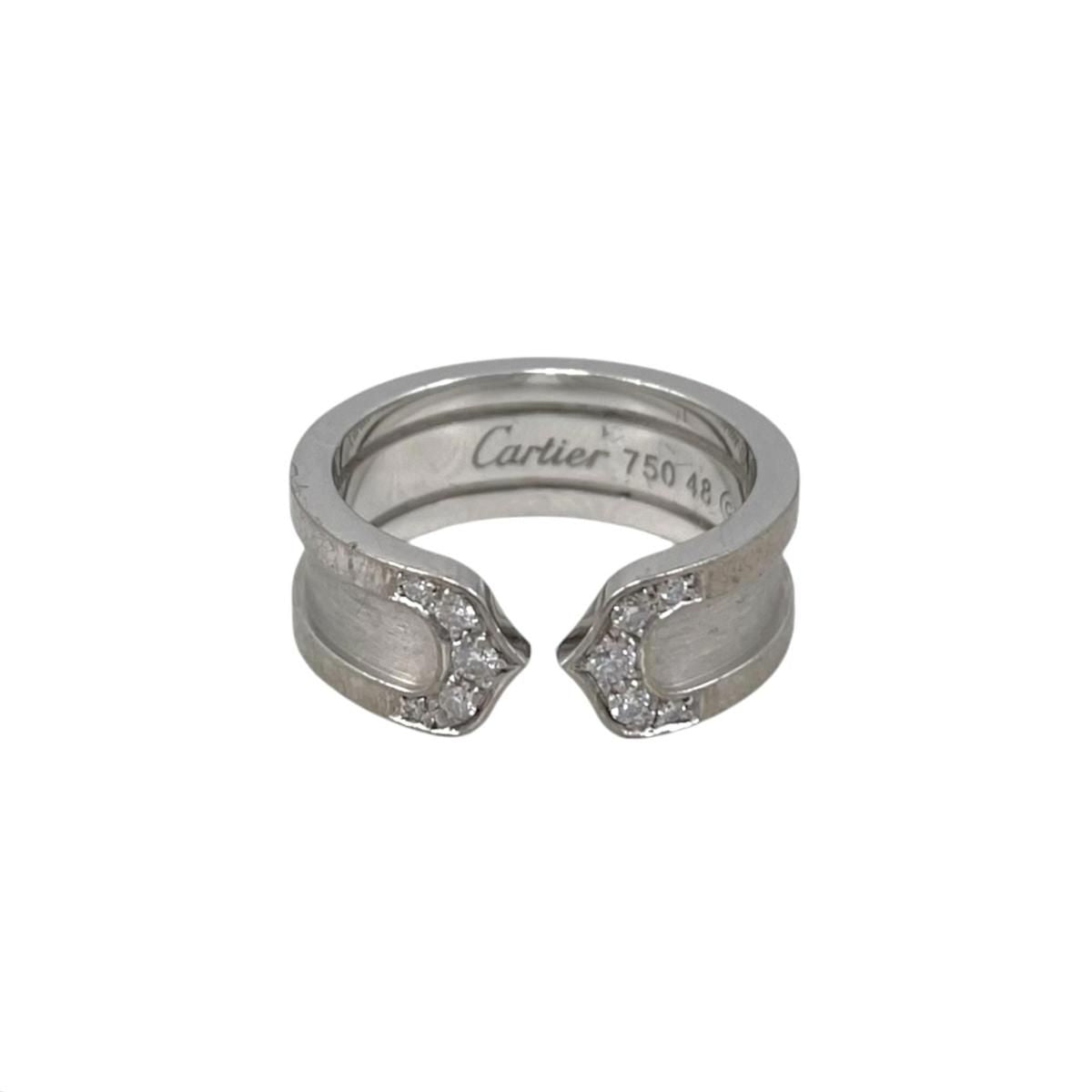 Cartier Ring C2 48 White Gold Diamond