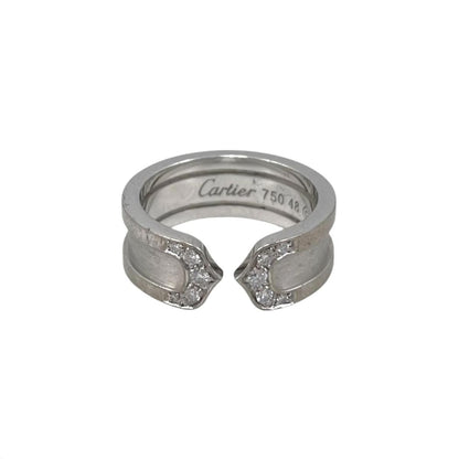 Cartier Ring C2 48 White Gold Diamond
