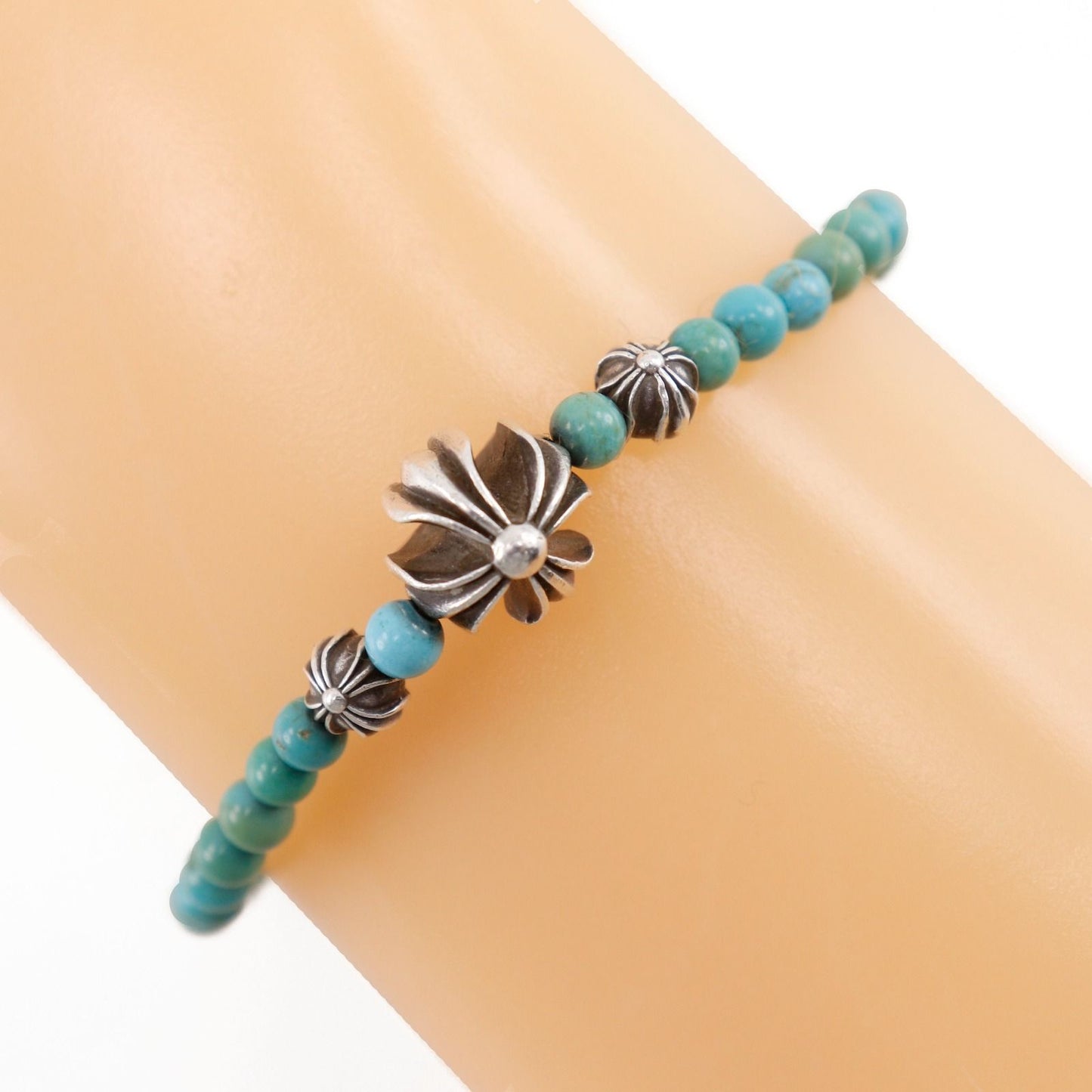 Chrome Hearts Turquoise 925 Sterling Silver Bracelet
