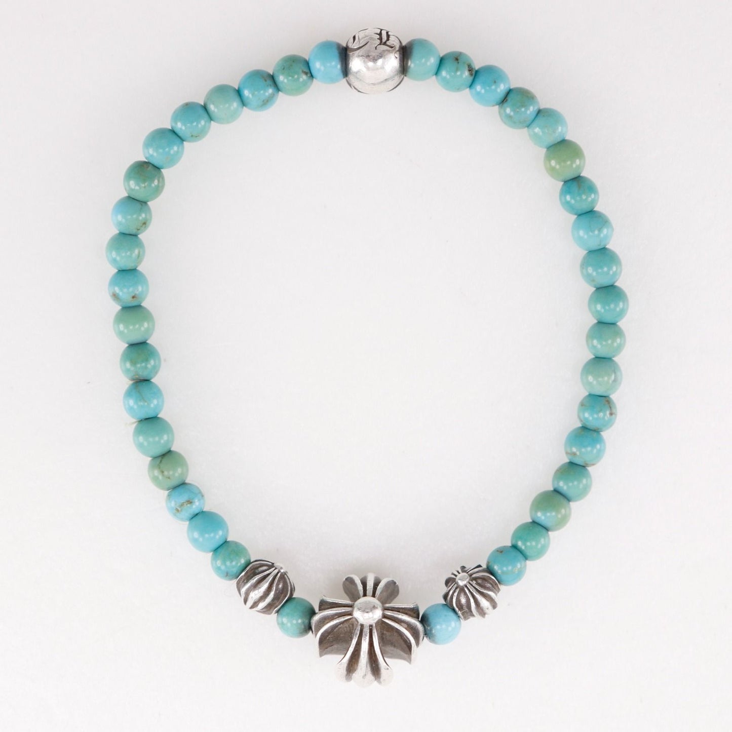 Chrome Hearts Turquoise 925 Sterling Silver Bracelet — view 4