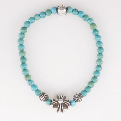 Chrome Hearts Turquoise 925 Sterling Silver Bracelet — view 4