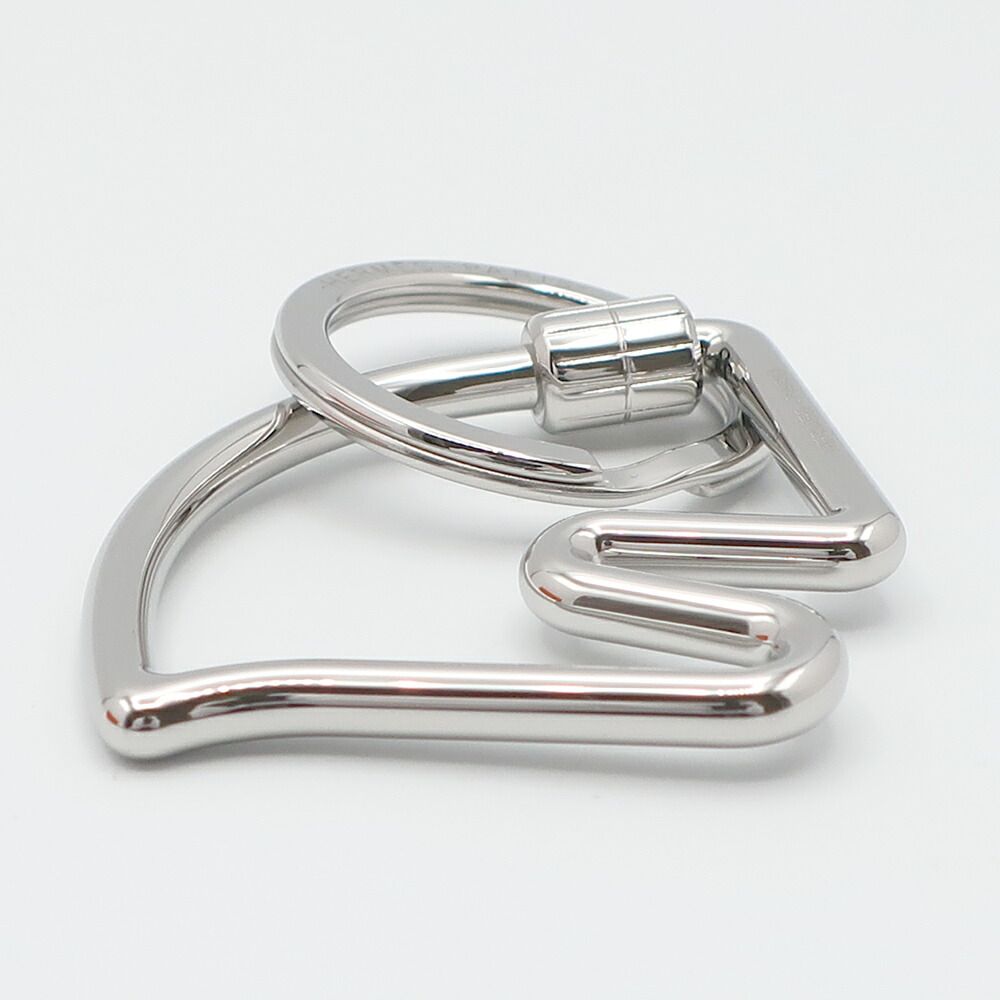 Hermes Ten Key Holder Cheval Key Sling Bag Charm Stainless Steel Silver Color — view 4