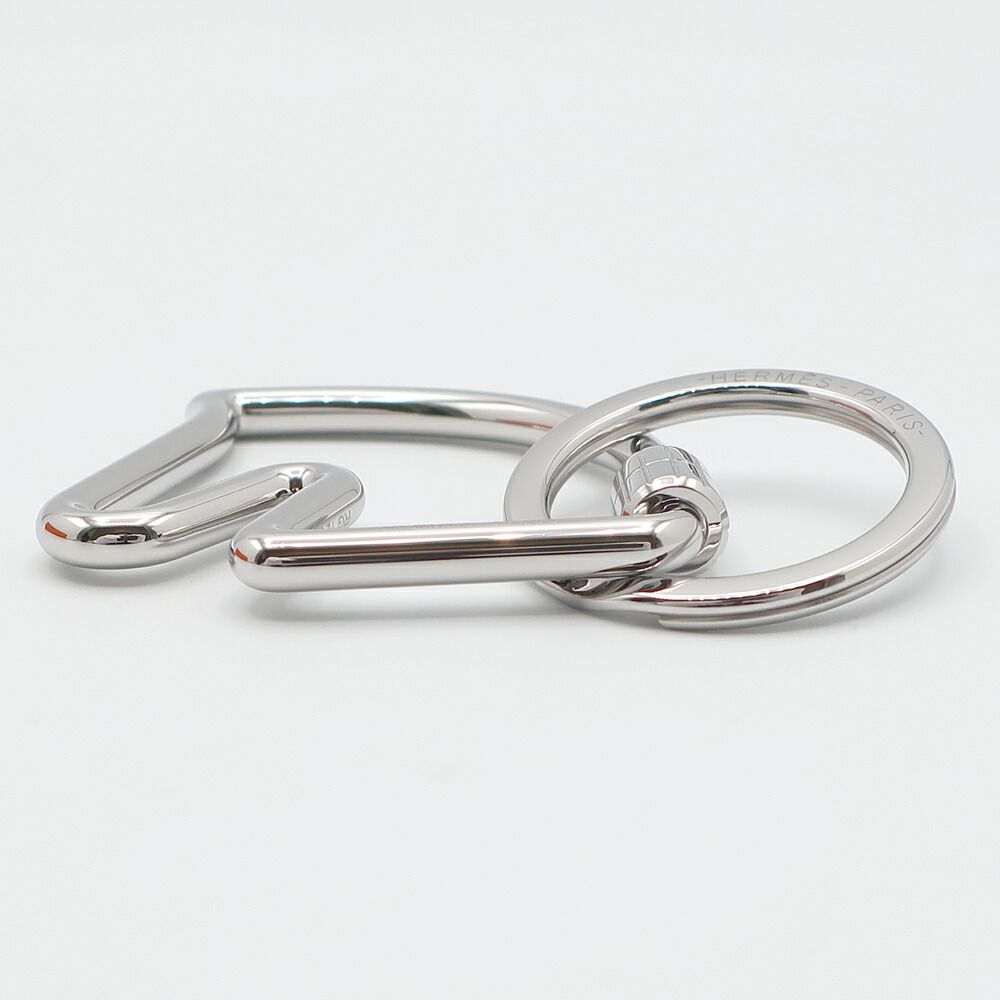 Hermes Ten Key Holder Cheval Key Sling Bag Charm Stainless Steel Silver Color — view 5
