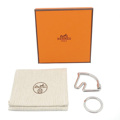 Hermes Ten Key Holder Cheval Key Sling Bag Charm Stainless Steel Silver Color