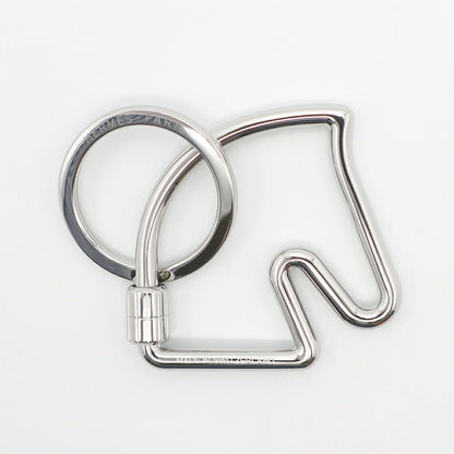 Hermes Ten Key Holder Cheval Key Sling Bag Charm Stainless Steel Silver Color — view 2