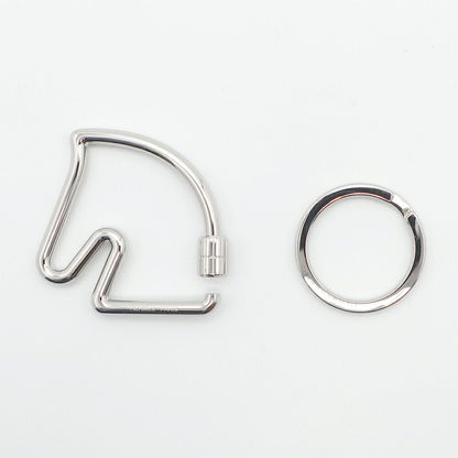 Hermes Ten Key Holder Cheval Key Sling Bag Charm Stainless Steel Silver Color — view 3