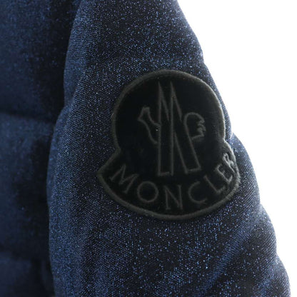 Moncler Taurua Down Jacket Logo Lame 8 Blue SY — view 6