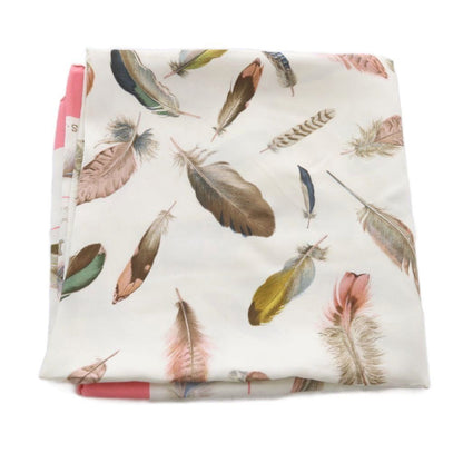 Hermes Plumes Feather Carre 90 Scarf All Over Pattern Pink White — view 3