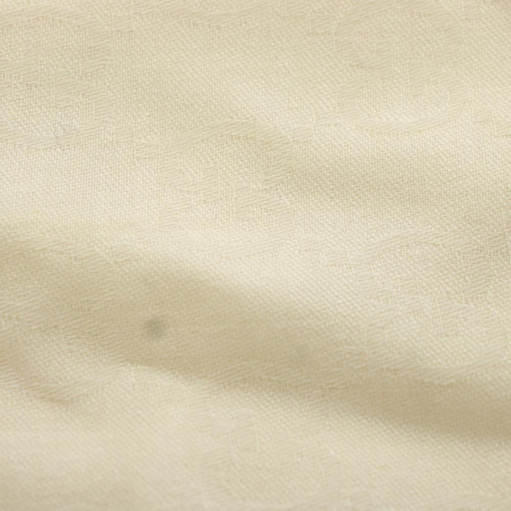Gucci GG Pattern Shawl Fringe Wool Silk Blend White Scarf — view 4