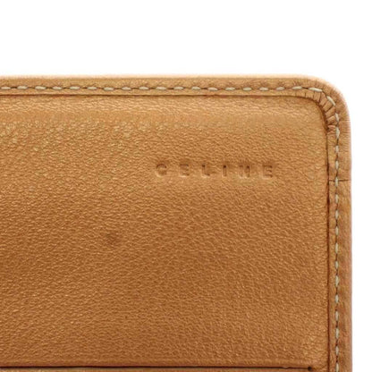 Celine Macadam Pattern Wallet Bifold Coin Purse Canvas Leather Gray Beige — view 3