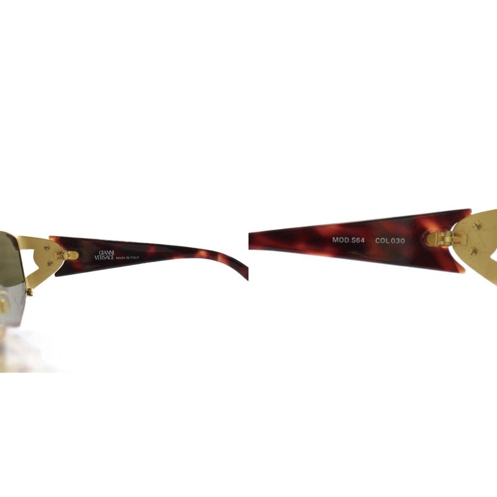 Versace Gianni Sunglasses Medusa Logo Gold Color Brown Eyewear — view 7