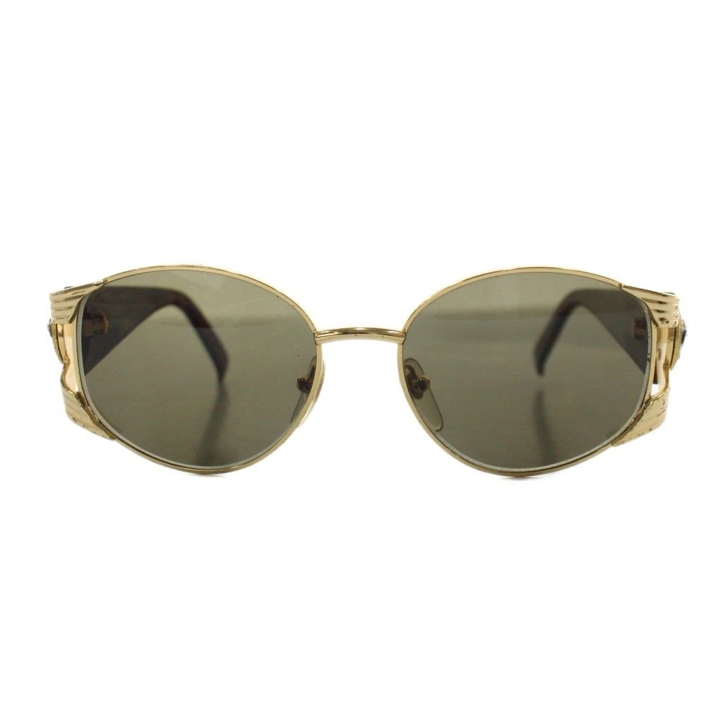 Versace Gianni Sunglasses Medusa Logo Gold Color Brown Eyewear