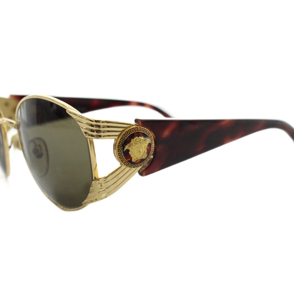 Versace Gianni Sunglasses Medusa Logo Gold Color Brown Eyewear — view 5
