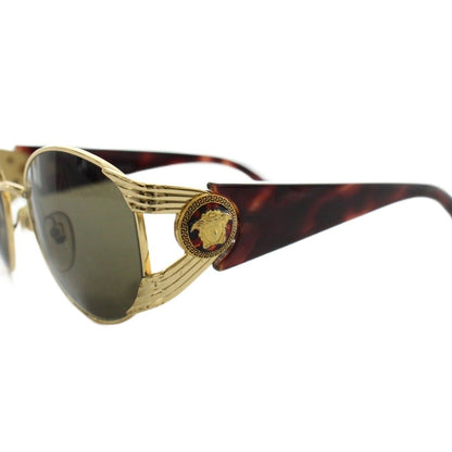 Versace Gianni Sunglasses Medusa Logo Gold Color Brown Eyewear — view 5