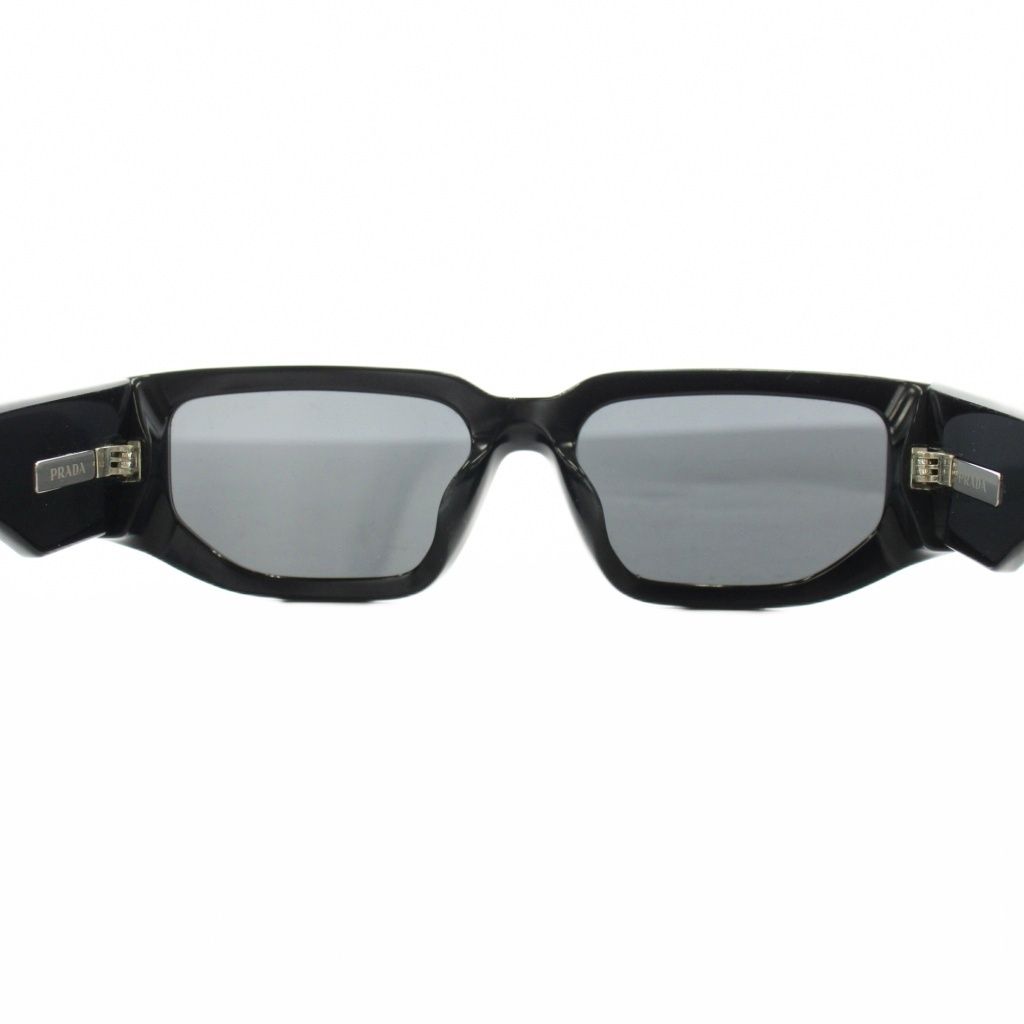 Prada Triangle Logo Plate Sunglasses Black Eyewear — view 4